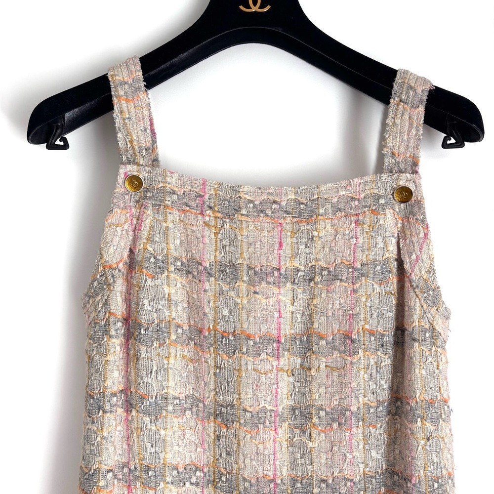 Authentic CHANEL Classic tweed sleeveless dress size 36 - Picture 3 of 16